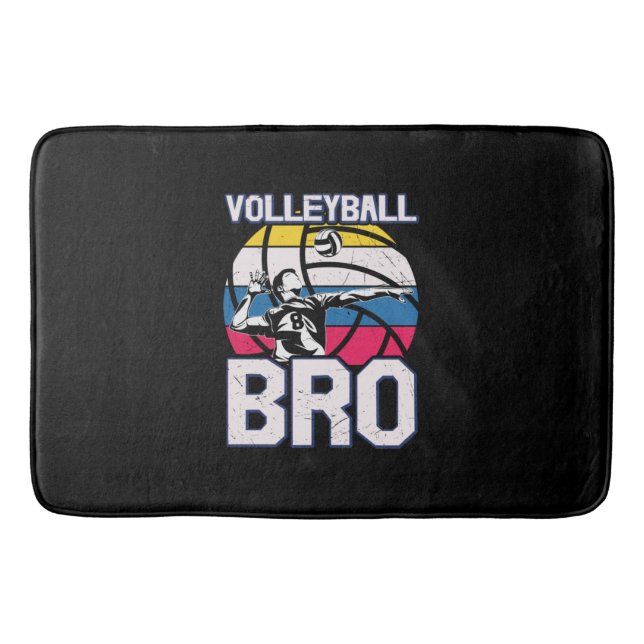 Volleyball Player | Volleyball Bro Bath Mat (Front)