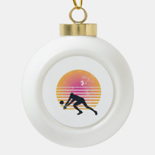 Volleyball Player Volleyball Ceramic Ball Christmas Ornament