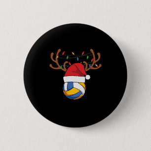 Volleyball Player   Volleyball Christmas 6 Cm Round Badge