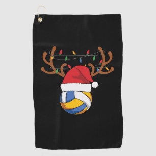 Volleyball Player Volleyball Christmas Golf Towel