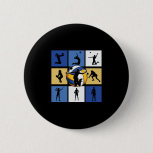 Volleyball Player Volleyball Circle 6 Cm Round Badge