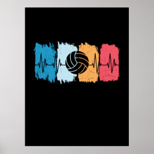 Volleyball Player   Volleyball Heartbeat Poster