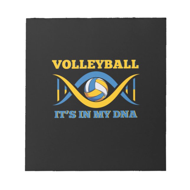 Volleyball Player | Volleyball It Is In My Dna Notepad (Front)