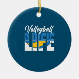Volleyball Player Volleyball Life Ceramic Tree Decoration