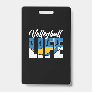 Volleyball Player   Volleyball Life ID Badge