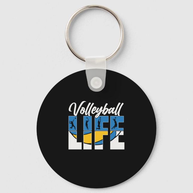 Volleyball Player | Volleyball Life Key Ring (Front)