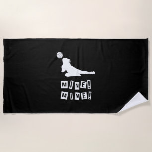 Volleyball Player Volleyball Mine Beach Towel