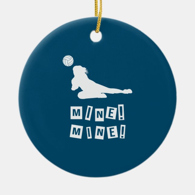 Volleyball Player | Volleyball Mine Ceramic Tree Decoration (Front)