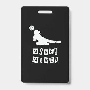 Volleyball Player   Volleyball Mine ID Badge