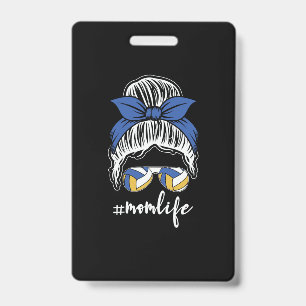 Volleyball Player Volleyball Mom Life ID Badge