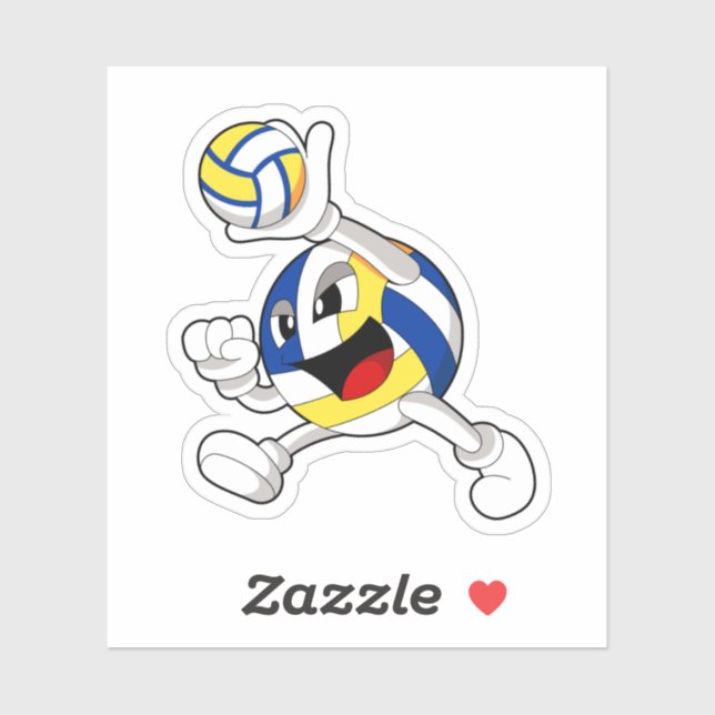 Volleyball player with Volleyball (Sheet)