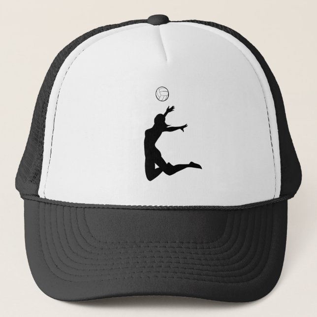 Volleyball Player Woman  Trucker Hat (Front)