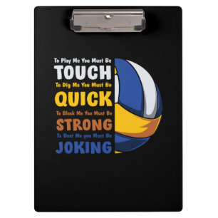 Volleyball Player You Must Be Strong Clipboard
