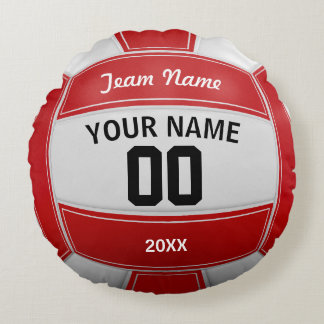 Volleyball Player's Name Year Team Red Round Cushion