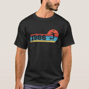Volleyball-Players Vintage 1986 Birthday Game Voll T-Shirt