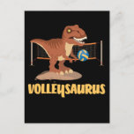 Volleyball playing Trex Funny Dino Sport Postcard<br><div class="desc">Volleyball playing Trex Funny Dino Sport. Cool Volleyball Player Dinosaur.</div>