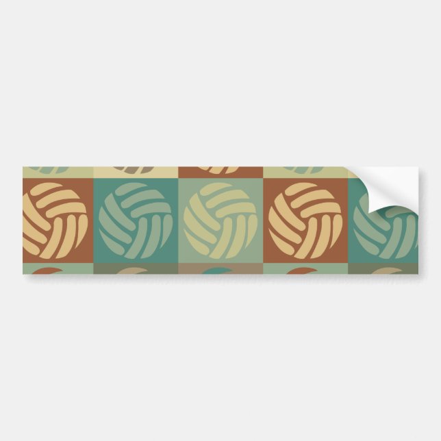 Volleyball Pop Art Bumper Sticker (Front)