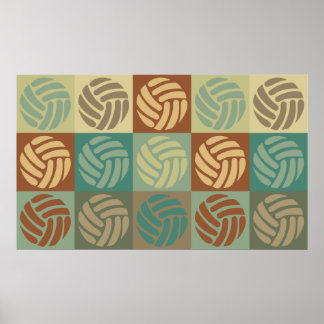 Volleyball Pop Art Poster