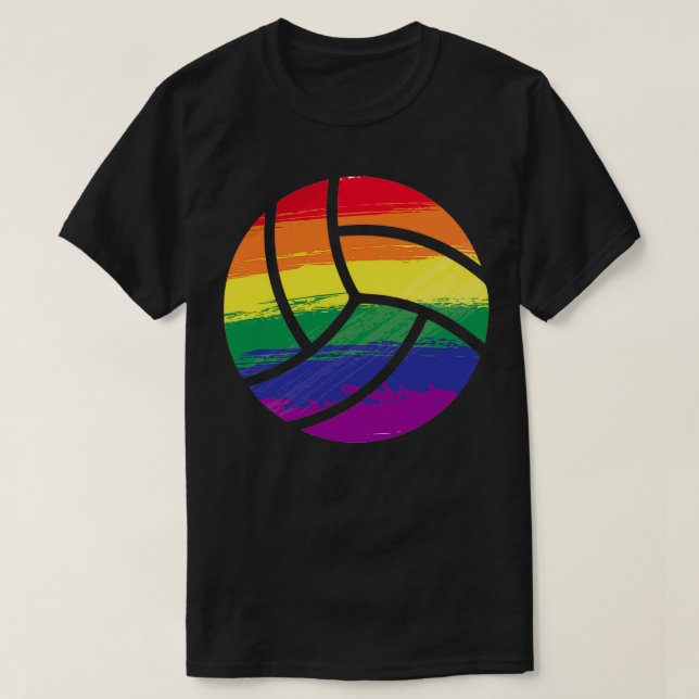 Volleyball Pride flag 2 T-Shirt (Design Front)