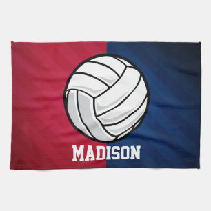 Volleyball; Red, White, and Blue Tea Towel