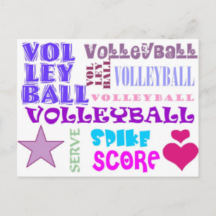 Volleyball Repeating Postcard