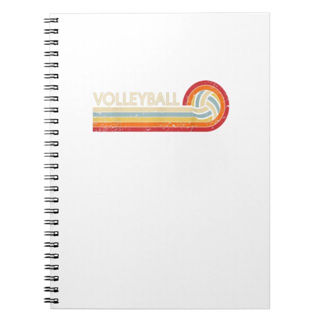 Volleyball Retro Cool Vintage Volleyball Player  Notebook (Front)