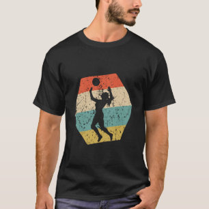 Volleyball Retro Distressed Hexagon Serve T-Shirt