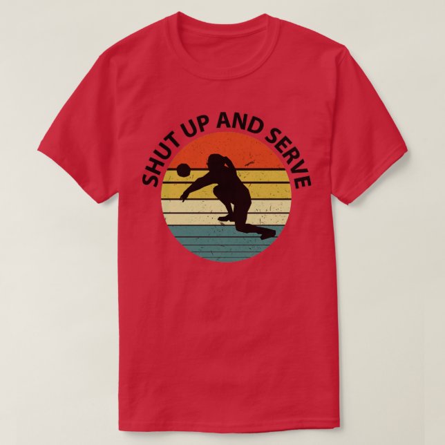 Volleyball Retro Distressed Style T-Shirt (Design Front)