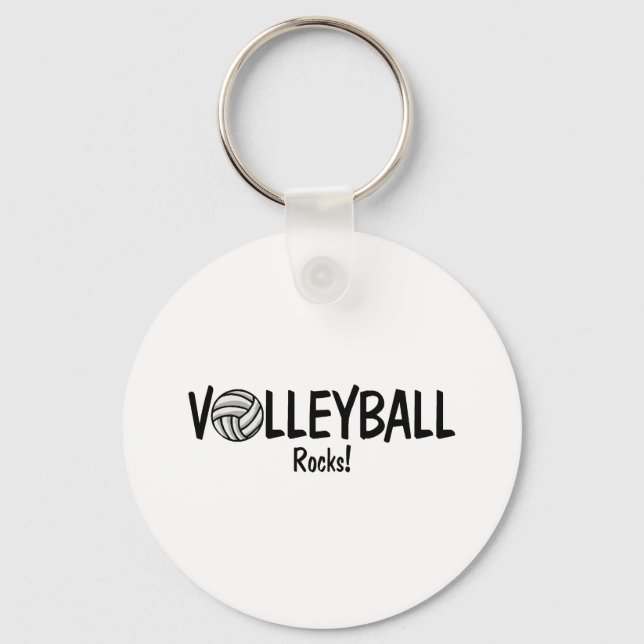 Volleyball Rocks Key Ring (Front)
