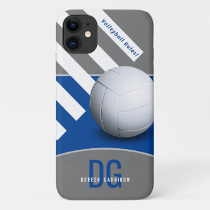 Volleyball Rules   Initials Deep Blue Case-Mate iPhone Case