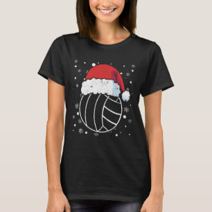 Volleyball Santa Claus Hat Sports Christmas Pjs Xm T-Shirt