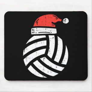 Volleyball Santa Hat Christmas Xmas Sports Player Mouse Pad