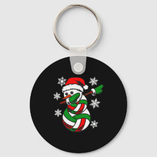 Volleyball Santa Hat Snowman Xmas Funny Volleyball Key Ring