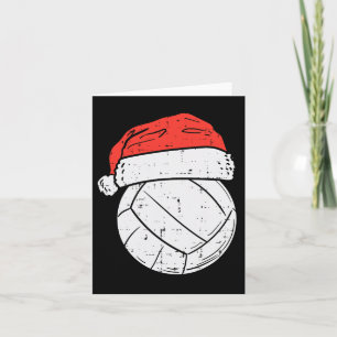 Volleyball Santa Hat Sports Christmas Xmas  Card