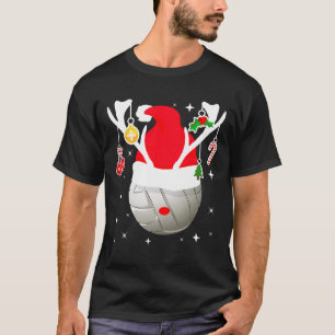 Volleyball Santa Reindeer Christmas Pajama Xmas Pj T-Shirt