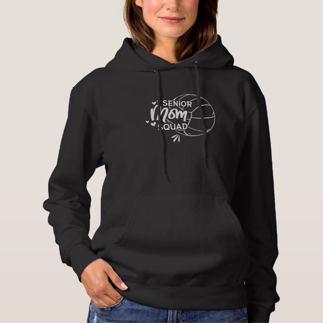 Volleyball Senior Mom Squad 7 Hoodie (Front)