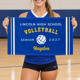Volleyball Senior Night Gift, Custom Name Sport Hand Towel