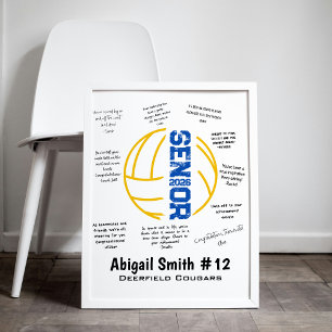 Volleyball Senior Night Poster for Signatures