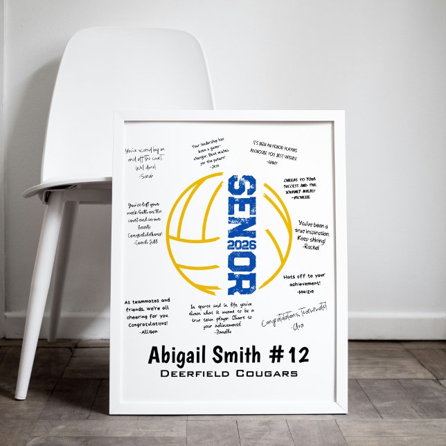 Volleyball Senior Night Poster for Signatures (Creator Uploaded)