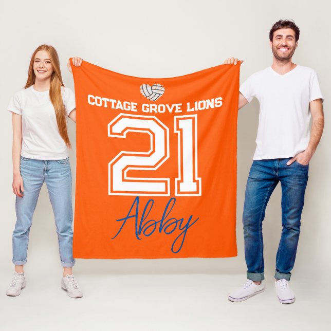 Volleyball Senior Player Personalised Fleece Blanket (In Situ)