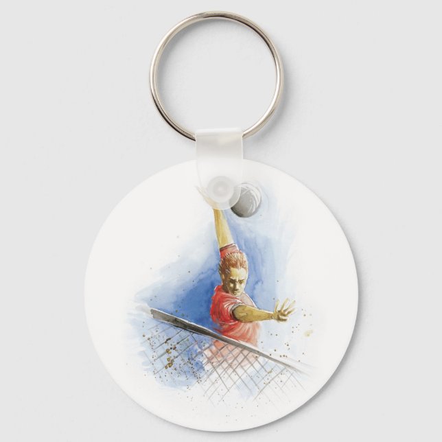 Volleyball Serve Key Ring (Front)
