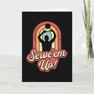 Volleyball Serve'em up Beach Volleyball Player Card