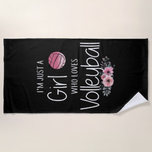 Volleyball Shirt For Girls Teens Women Cute Beach Towel