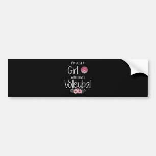 Volleyball Shirt For Girls Teens Women Cute Bumper Sticker