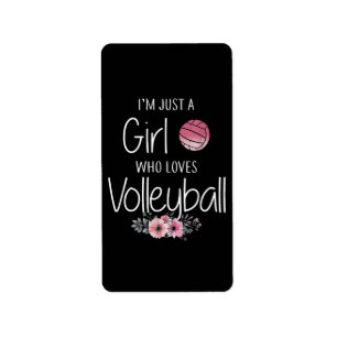 Volleyball Shirt For Girls Teens Women Cute Label