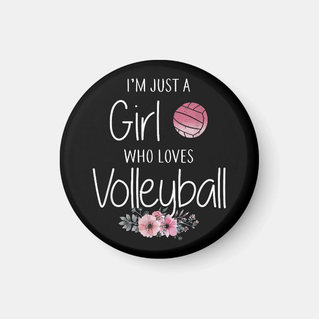Volleyball Shirt For Girls Teens Women Cute Magnet (Front)