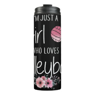 Volleyball Shirt For Girls Teens Women Cute Thermal Tumbler
