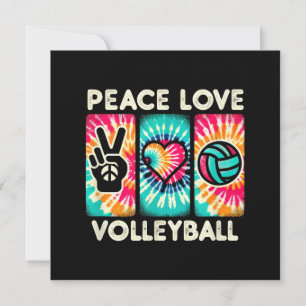 Volleyball Shirt For Teens Women Girls Peace Love 
