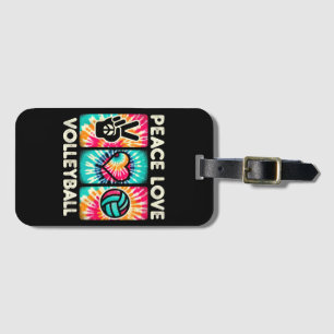 Volleyball Shirt For Teens Women Girls Peace Love Luggage Tag