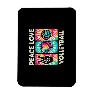 Volleyball Shirt For Teens Women Girls Peace Love Magnet